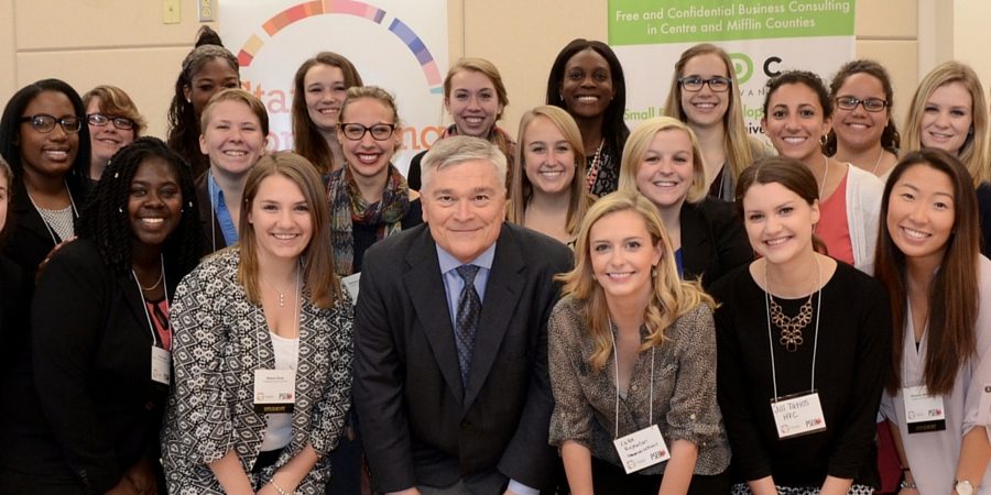 President Barron and GEW students and planners.