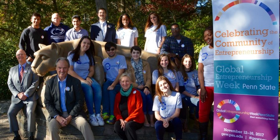GEW Penn State team at the Nittany Lion shrine